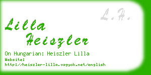 lilla heiszler business card